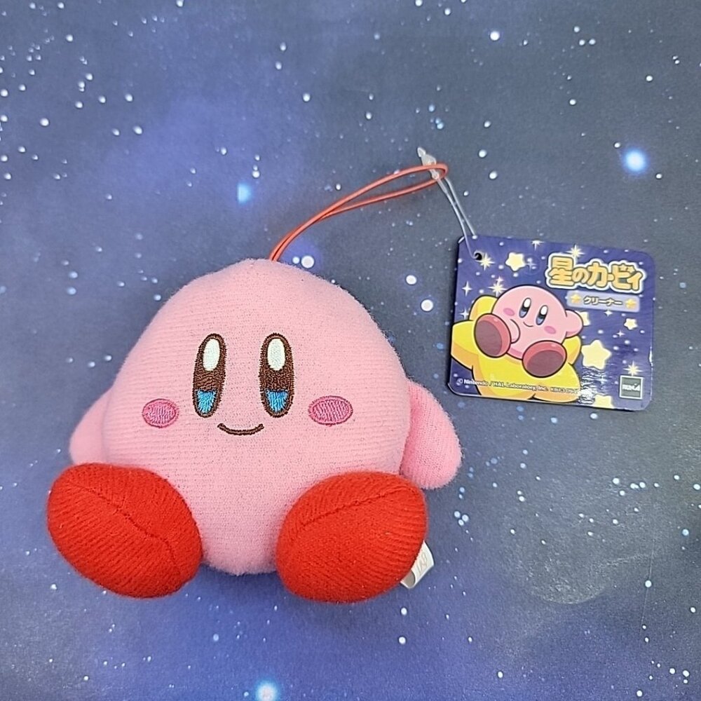 Smiling Kirby Screen Cleaner Prize Plush Toy With Tags Official Nintendo HAL
